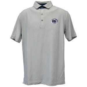 gray polo shirt with Penn State Athletic Logo on left chest
